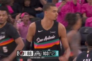 文班35分超邓肯 首秀创下队史最佳