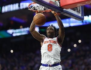 尼克斯G1半场战报：阿努诺比效率提升 全队最高正负值+7