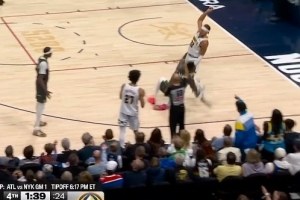 失误！兰德尔抱摔戈登被罚，掘金白捡一罚