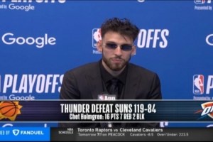 切特分享雷霆防守心得，称亚历山大攻防潜力巨大