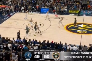 约基奇三分绝技！掘金逆转森林狼，比赛悬念升级