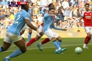 谢尔基突遭后脑铲，曼城2-1险胜阿森纳