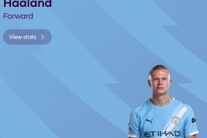 哈兰德再度当选曼城2-1阿森纳全场最佳，哈兰德一战封神