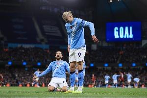 英超 season 直接参与进球排行榜：哈兰德30球领先