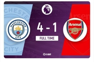 阿森纳争冠再遇挑战：第33轮连续失利，曼城紧咬三分之差