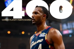 季后赛见证奇迹！莫布里生涯得分突破400，骑士官方送祝福