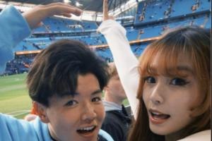 曼城vs阿森纳战报，徐彬女友现场助威