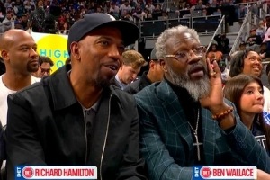 见证传承，大本与汉密尔顿亲临活塞魔术之战