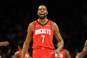 火箭缺战杜兰特 湖人对决首发阵容揭晓
