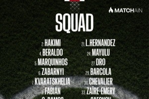 巴黎里昂大战首发：法比安复出，登贝莱领衔豪华攻击线