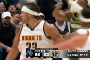 掘金快攻奏效，第三节仅用3分21秒领先14分