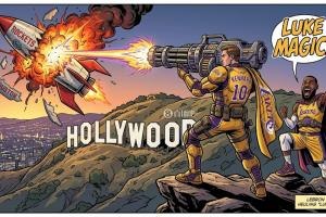 洛杉矶上空惊现加特林火力，肯纳德空战老詹喝彩