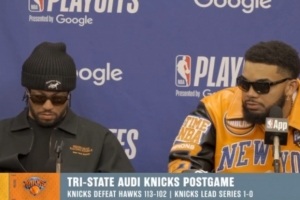 尼克斯首胜后，布伦森&唐斯强调冠军强度