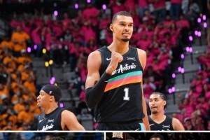 文班季后赛首秀惊艳，35分五三分闪耀全场