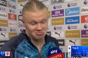 哈兰德解释冲突：非故意倒地，加布里埃尔面部冲撞