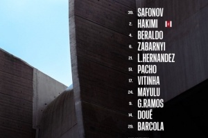 巴黎圣日耳曼首发阵容曝光：巴尔科拉、杜埃领衔登场