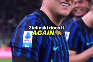 堪称杰作💪！国米官推晒泽林斯基世界波多角度回放