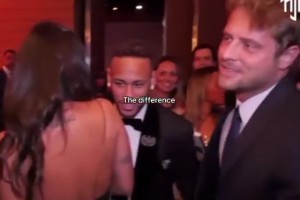 C罗和内马尔在对待其他美女时截然不同，男人和男孩之间的区别