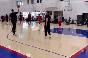 杜兰特今天参加训练 吧友能看得出他投篮状态是好or不太好？