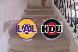 G1湖人先下一城！此前网红小狗预测：湖人4-3淘汰火箭🤯