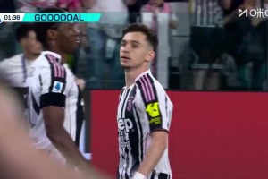 尤文开场2分钟破门！卡卢卢传中助攻，戴维头球攻门得手！