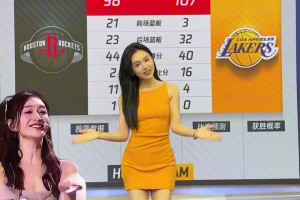 湖人拿下火箭，给美娜乐坏了，在演播室开心地跳起舞来！😂